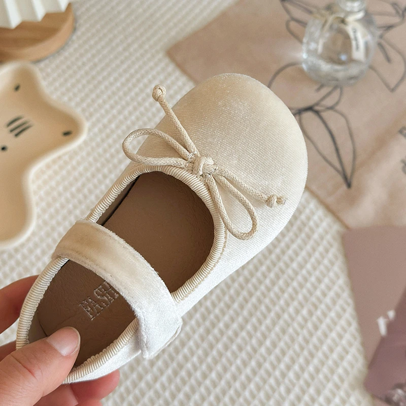 

Туфли-мэри-джейн для девочек из вельвета с бантом, на липучке, в ретро-стиле принцессы, повседневные, для вечеринок, размеры 21-35