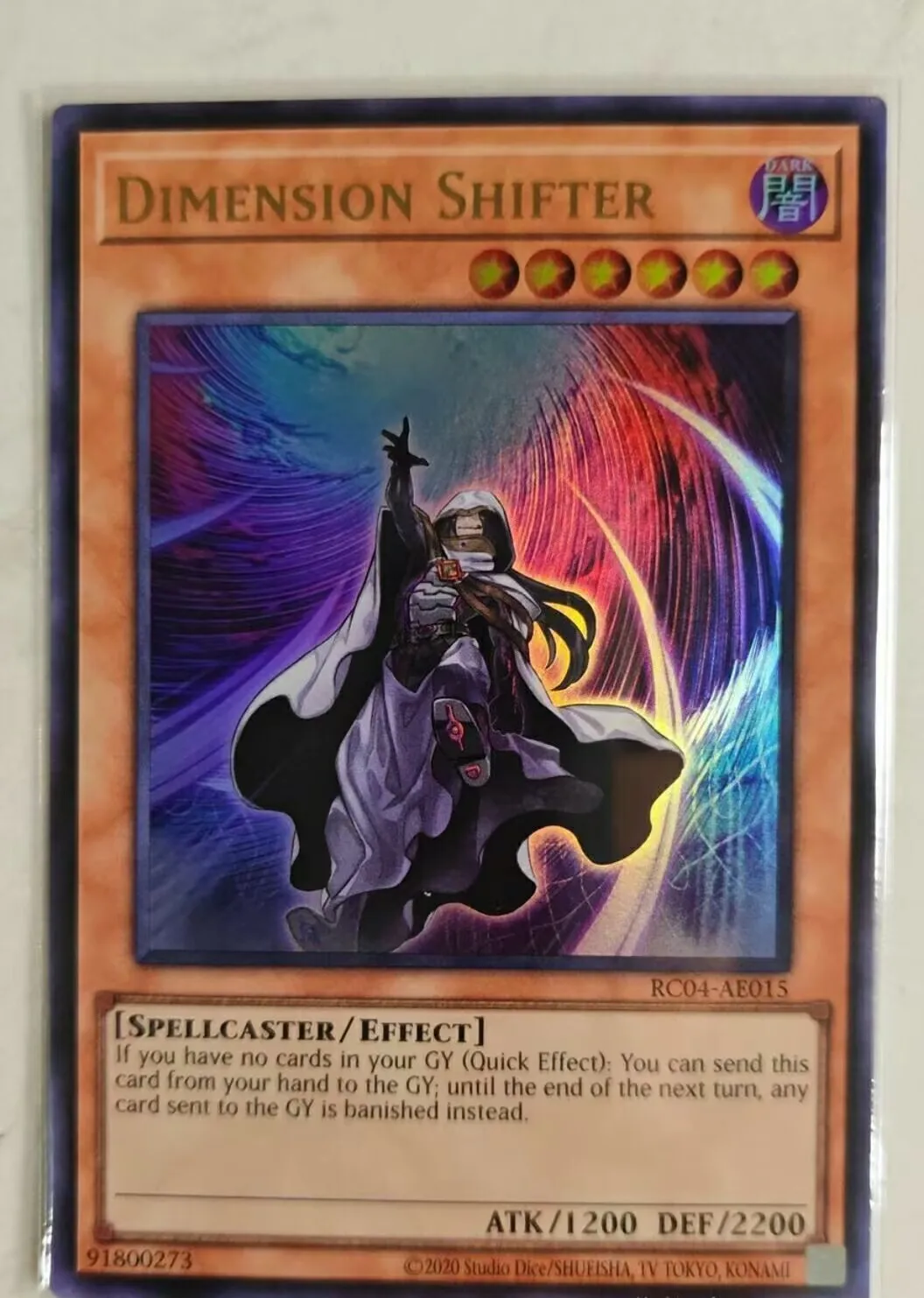 

Yugioh KONAMI Duel Monsters RC04-AE015 Dimension Shifter Ultra Rare Asian English Collection Mint Card