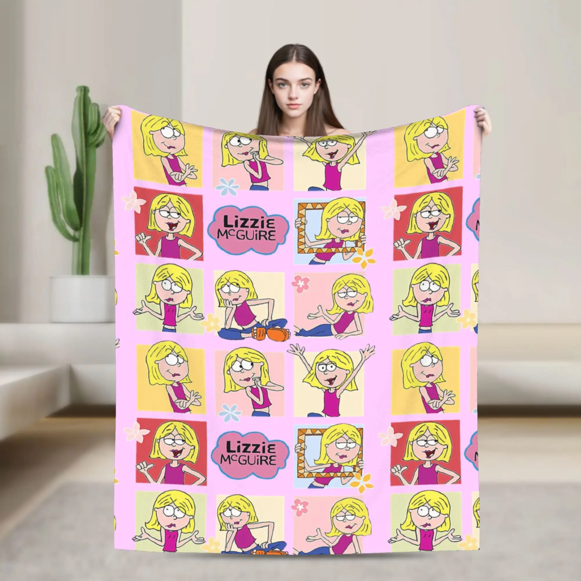 Lizzie McGuire retro vintage comedy Plush Blanket  Customized Throw Blankets for Home 150*125cm Rug Piece