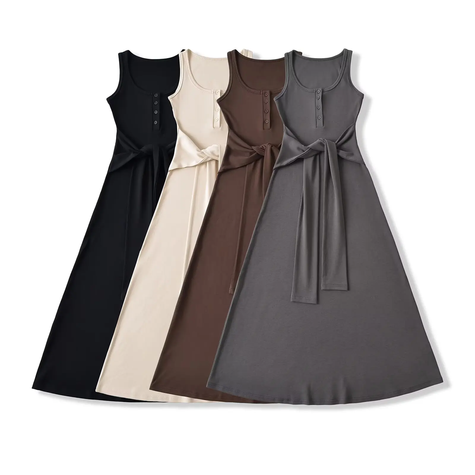 Pure Desire ort Open Cardigan Top Waist Design Vest Dr Long Waist Cinching Dr Set Spring 2025 Faion Women's Suit