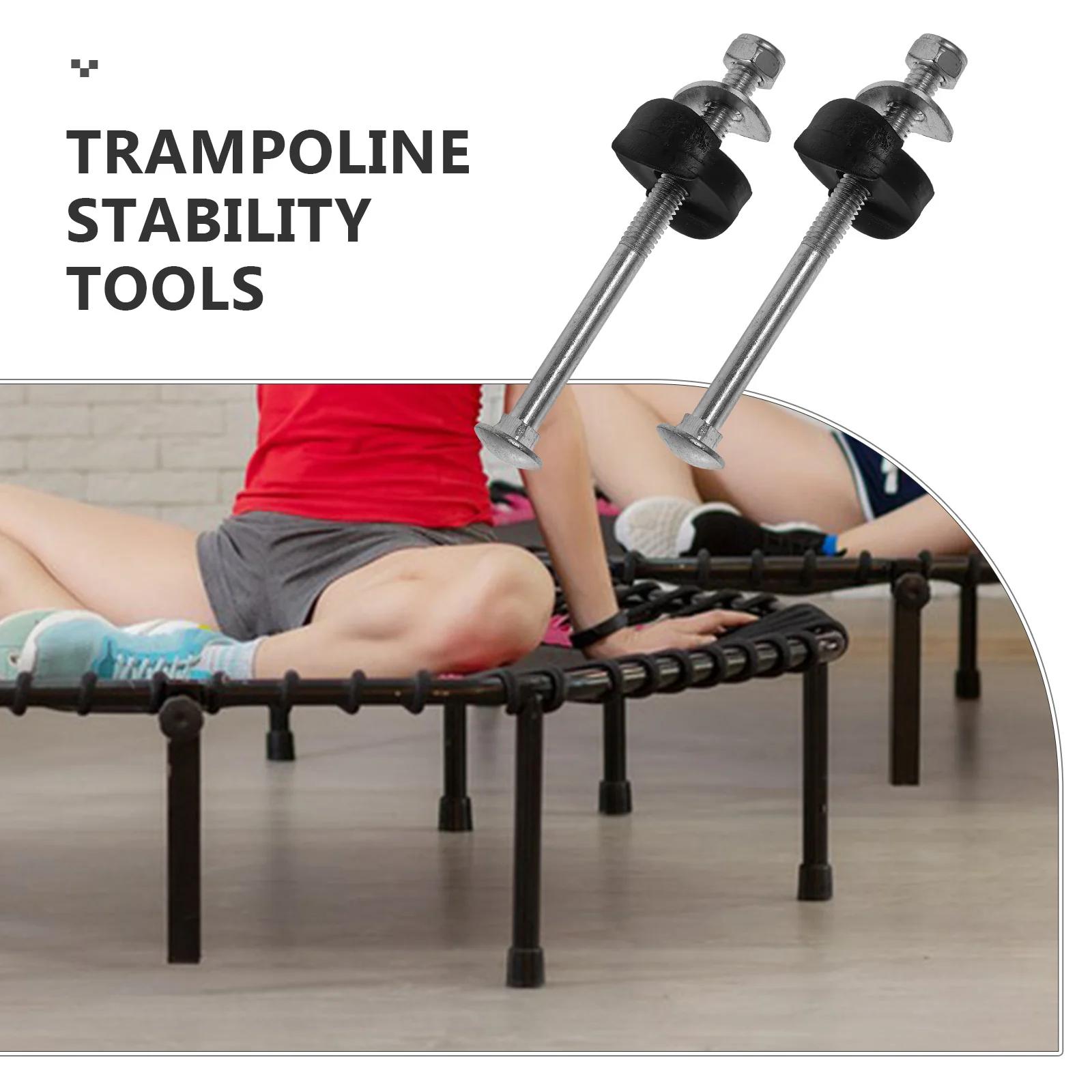 

12Pcs Galvanized Steel Trampoline Screws Sturdy Fixation Accessories Perfect Match Trampoline Accessories Steel Fixation Screws