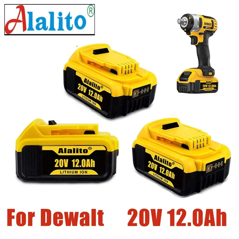 Imagem -05 - Bateria Li-ion para Dewalt Baterias para Ferramentas Elétricas Max Dcb205 Dcb201 Dcb203 20v 12.0ah Atualização 2023