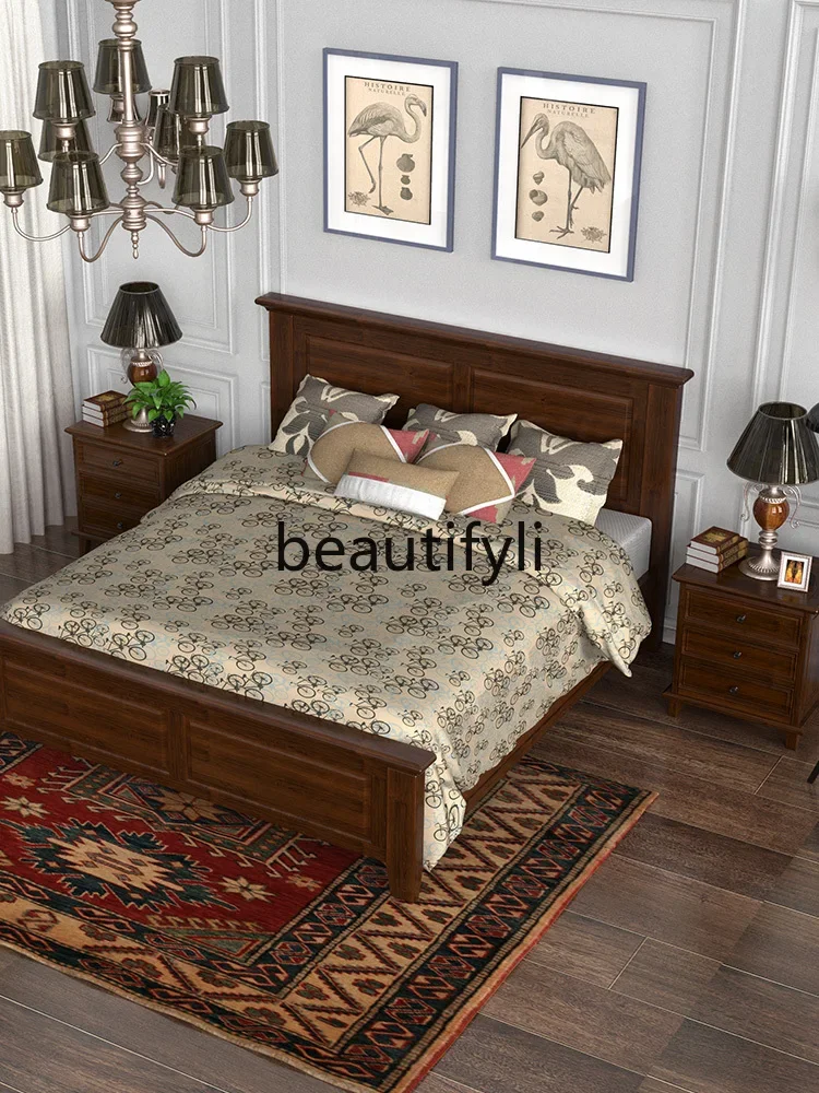 

ss C American solid wood advanced invisible bedside table integrated safe 024 new anti-theft fingerprint password