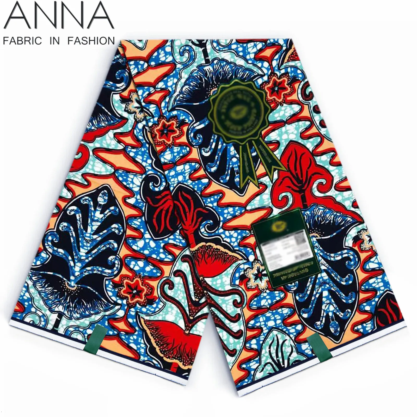 

Африканская восковая ткань, супер ткань, 100% оригинальная восковая ткань Анкара, блок принта, батик, голландская ткань, 6 ярдов для свадебной вечеринки VL972