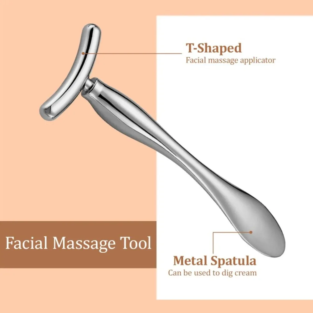 Mini Metal Eye Cream Applicator Eye Cream Mixing Spatula Spoon Face Lifting Massage Facial Massager Face Roller Skin Care Tools