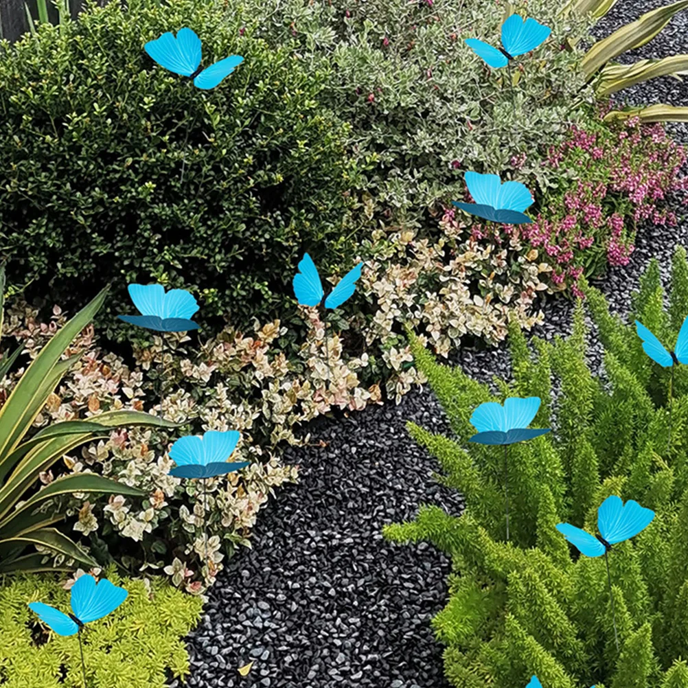 

15 Pcs Outdoor Decor Garden Butterfly Pile Insert Card Patio Stakes Ornaments Decoration