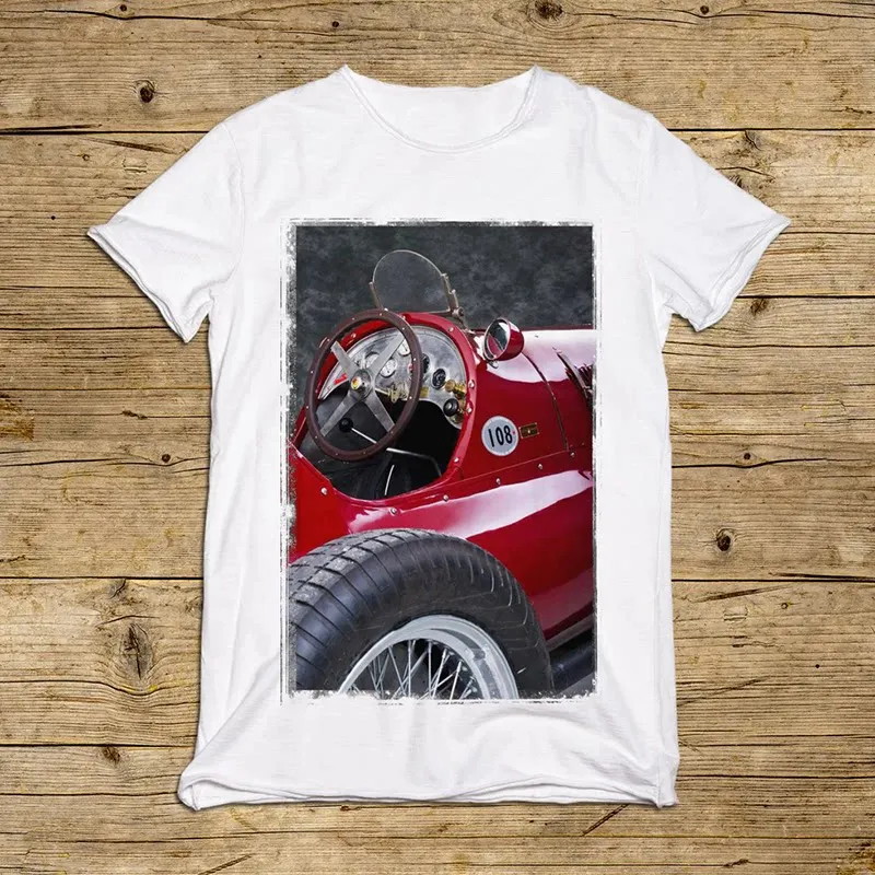 

Car Racing History Retro Sports Car Pattern Printed American Short-sleeved Pure Cotton T-shirt for Men and Women