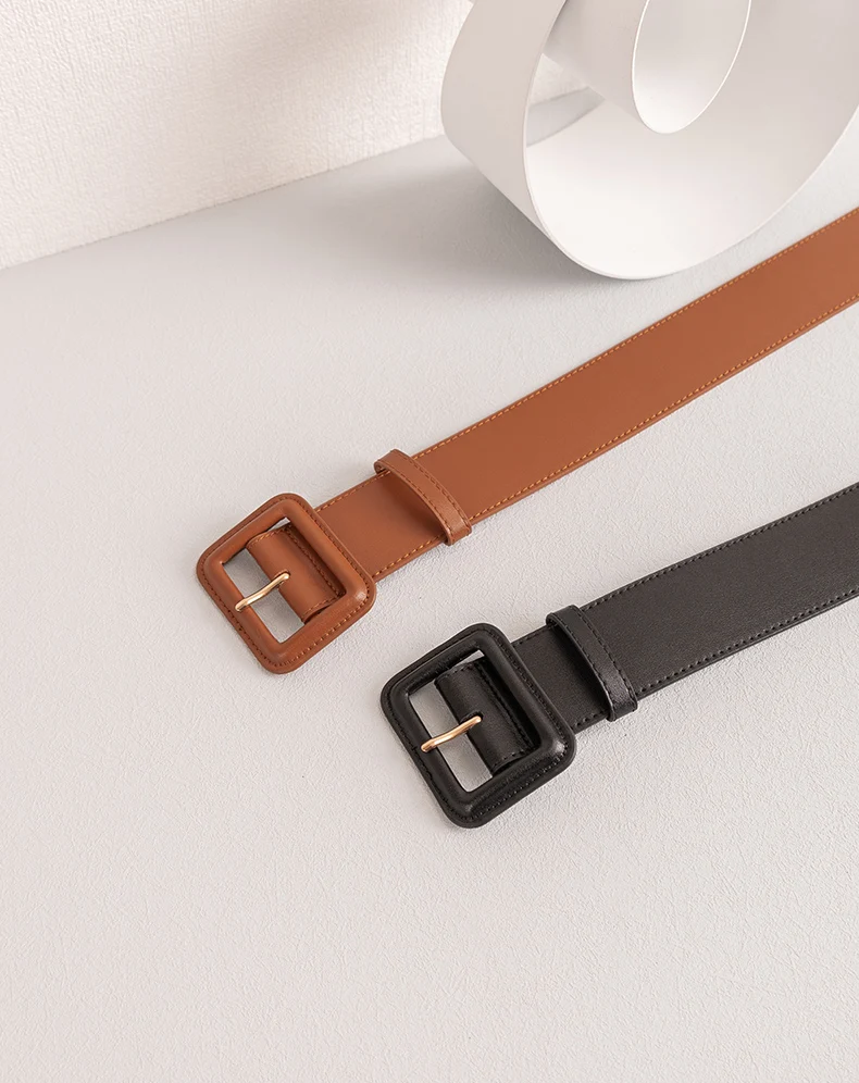 

Женский декоративный широкий кожаный ремень — классический пояс в стиле ретро, ремни из натуральной кожи с высокой талией для платьев, пальто