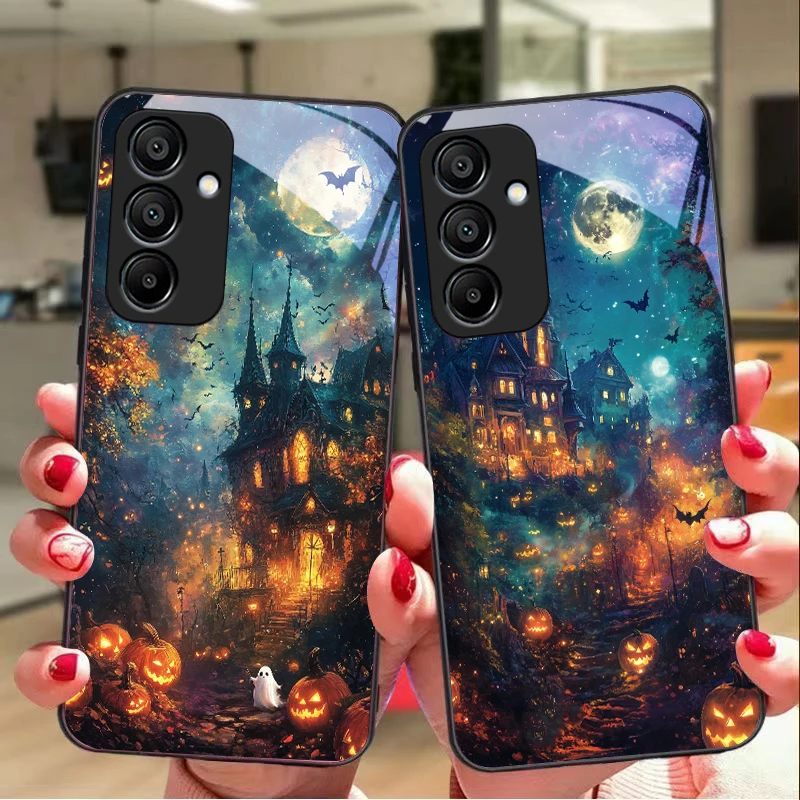 Дом Лучший для Хэллоуина Для Samsung A20 30 A22 23 24 25 26 31 32 33 A34 35 42 50 51 52 53 54 55 56 70 71 72 73 стеклянный чехол для телефона