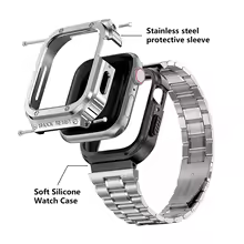 Luxury Mod Kit For Apple Watch Band Ultra 2 49mm Stainless Steel Case For iWatch Series9 8 7 6 5 4 SE 45mm 44mm 40mm 41mm Bumper