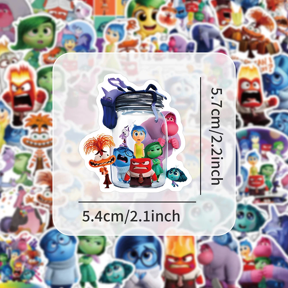 10/30/60PCS Cute Inside Out Stickers Movie Cartoon Decals DIY Skateboard Phone Fridge Helmet Bike Car PVC Waterproof Toys Gifts