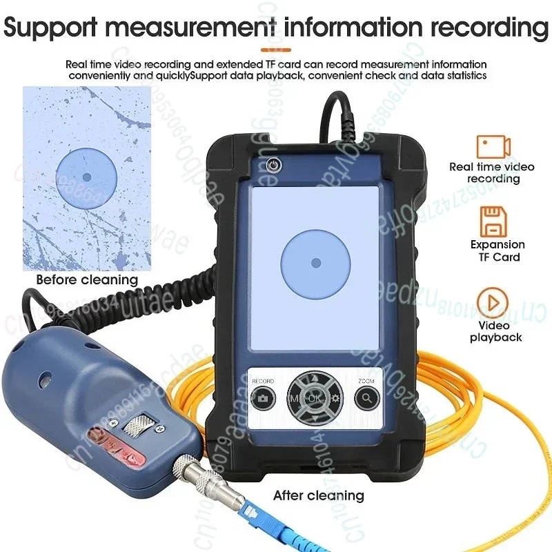 AUA-400 Fiber Optic Inspection Microscope Probe with 3.5 inch Display Screen Monitor