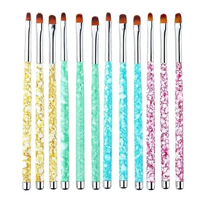 3/6/12pcs Nail Painting Pen Set Nail Art UV Gel Extension Builder Petal Flower Drawing Brush Painting Brushes Manicure Tools