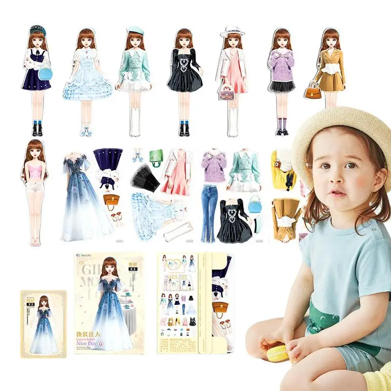 

Magnetic Dress Up Baby Creative Magnet People Clothes Dress Up Toy Dolls Created Imagine Set Birthday Gift For Toddler Girls For