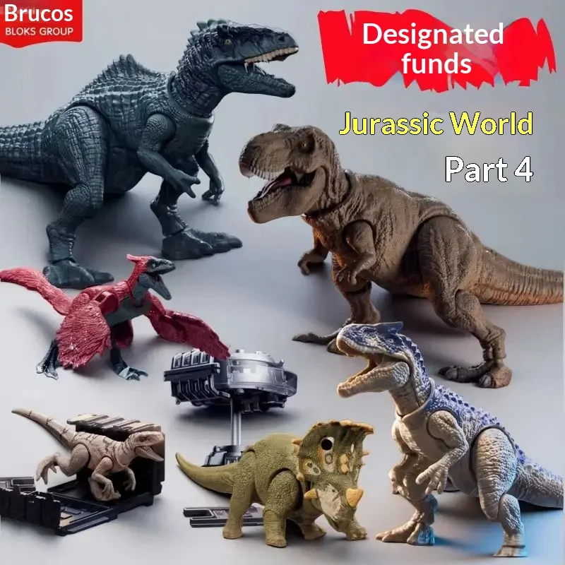 BLOKEES Dinosaur Action Figure Toy Movable Joints Tyrannosaurus Rex Spinosaurus Pterosaur Triceratops Realistic Dino Model