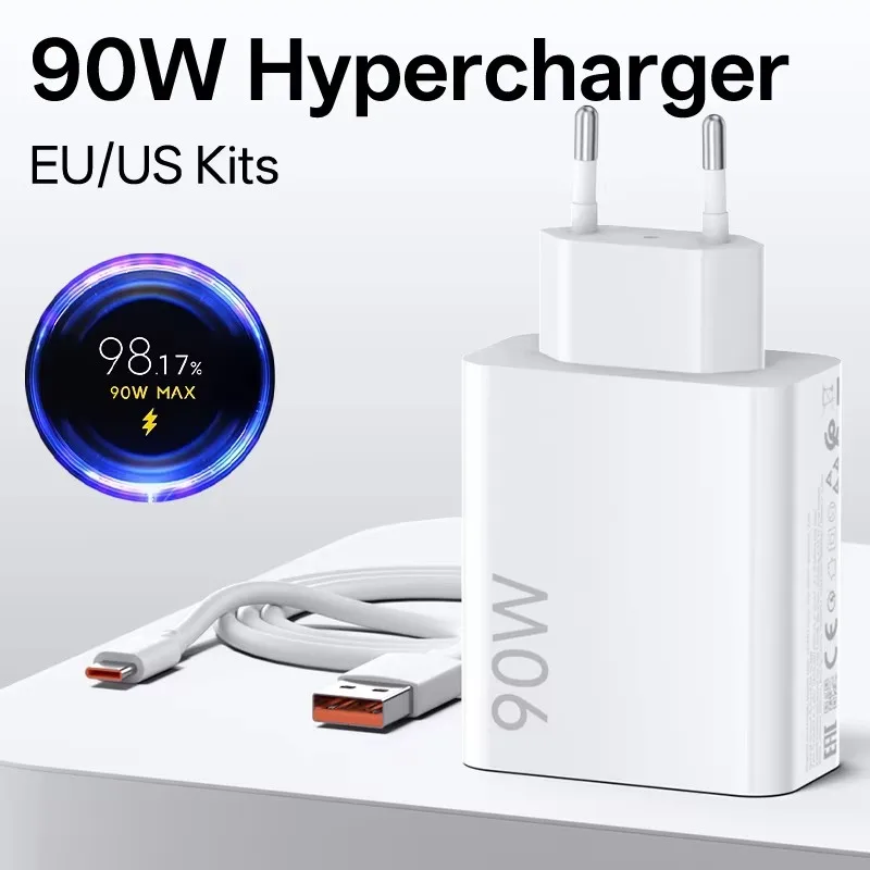 

Оригинальное зарядное устройство 90 Вт с турбозарядкой для Xiaomi 15 Ultra, 15, 14, Poco X7 Pro, F7 Pro, F7, F6, Redmi Note 14 Pro+, Pad