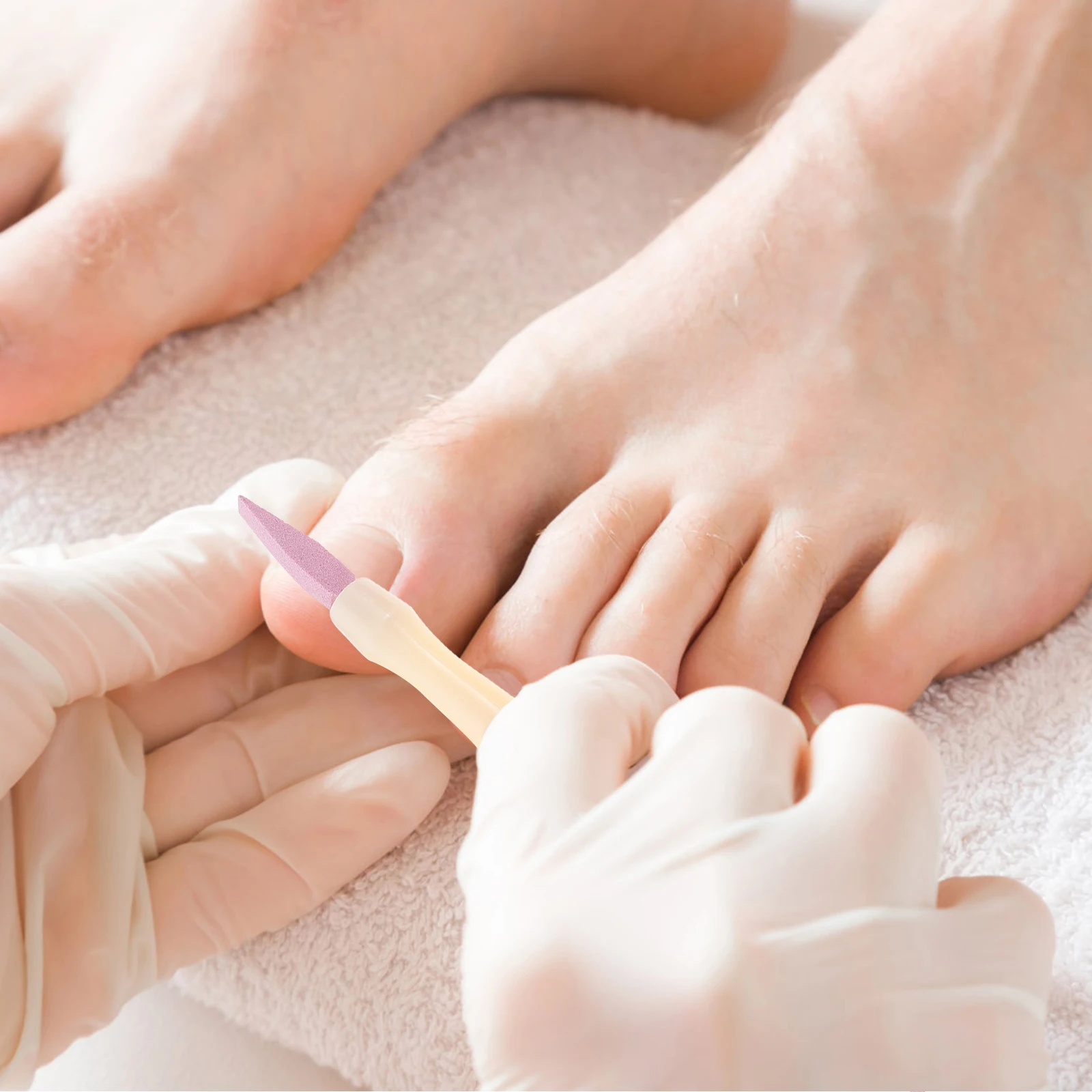 Pluma pulidora de piel muerta, empujador de cutículas, herramientas de archivo de cristal, removedor de palos de plástico, lijado, manicura y pedicura, 3 uds.