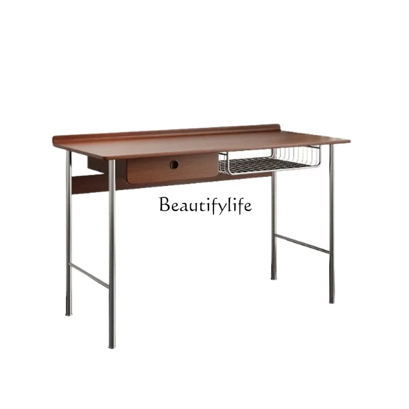 

Solid Wood Desk Vintage Small Apartment Light Luxury Home Study Work Desk