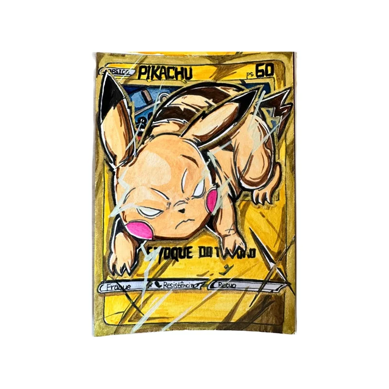 Pokemon Gengar Pikachu Mewtwo Collection Cards Gift Toy Funny Drawing Version Anime Game Characters Men Accessories