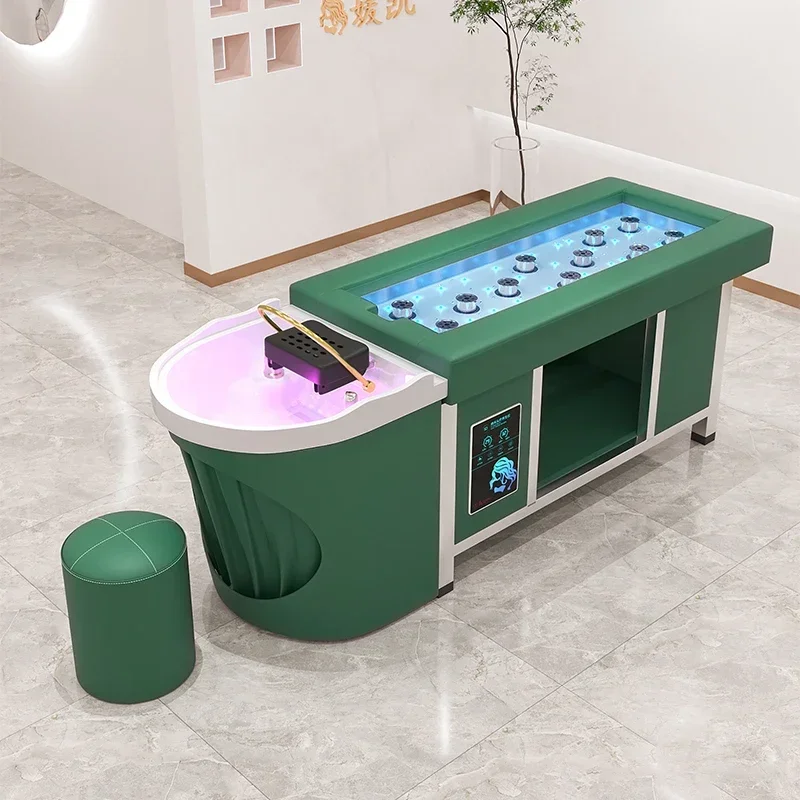 Cama de lavado de Spa para el cabello, lavabo de champú de peluquería de uñas japonés, Spa profesional, salón de retrolavado, Stock de masaje capilar japonés