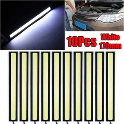 10Pcs 17CM Super Bright Car Daytime Running Lights Waterproof 12V LED COB Car Auto Fog Light White Strip Lights Bar