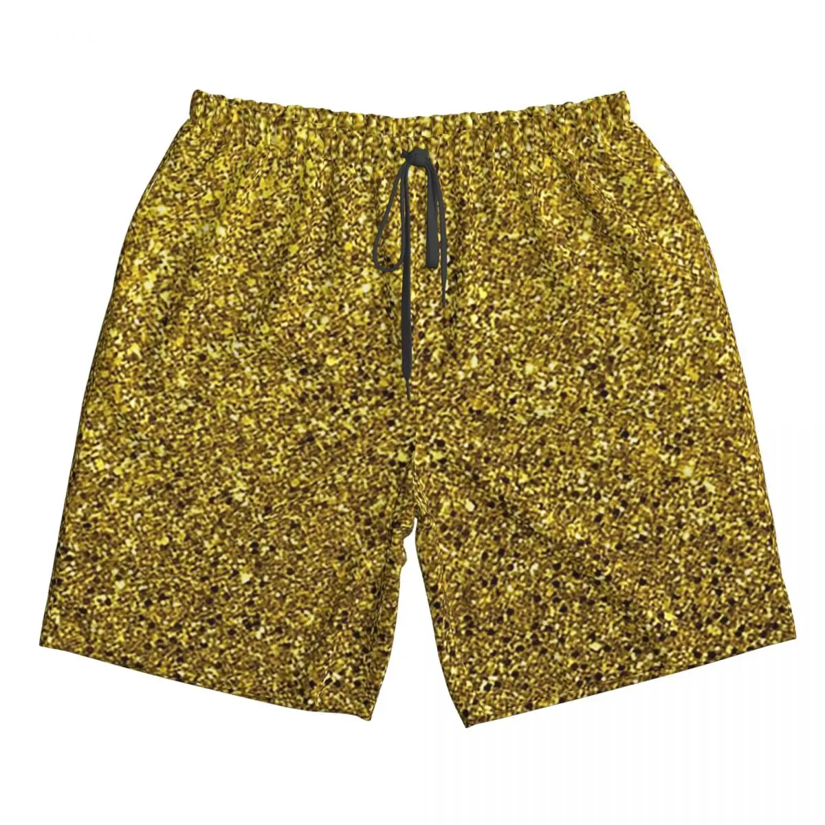

Gold Glitter Abstract Trunks Beach Board Shorts Casual Quick Dry Swim Summer Men Pants