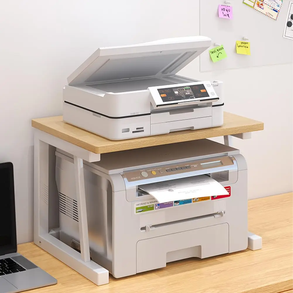 2 Tier Desktop Printer Stand with Storage Rack