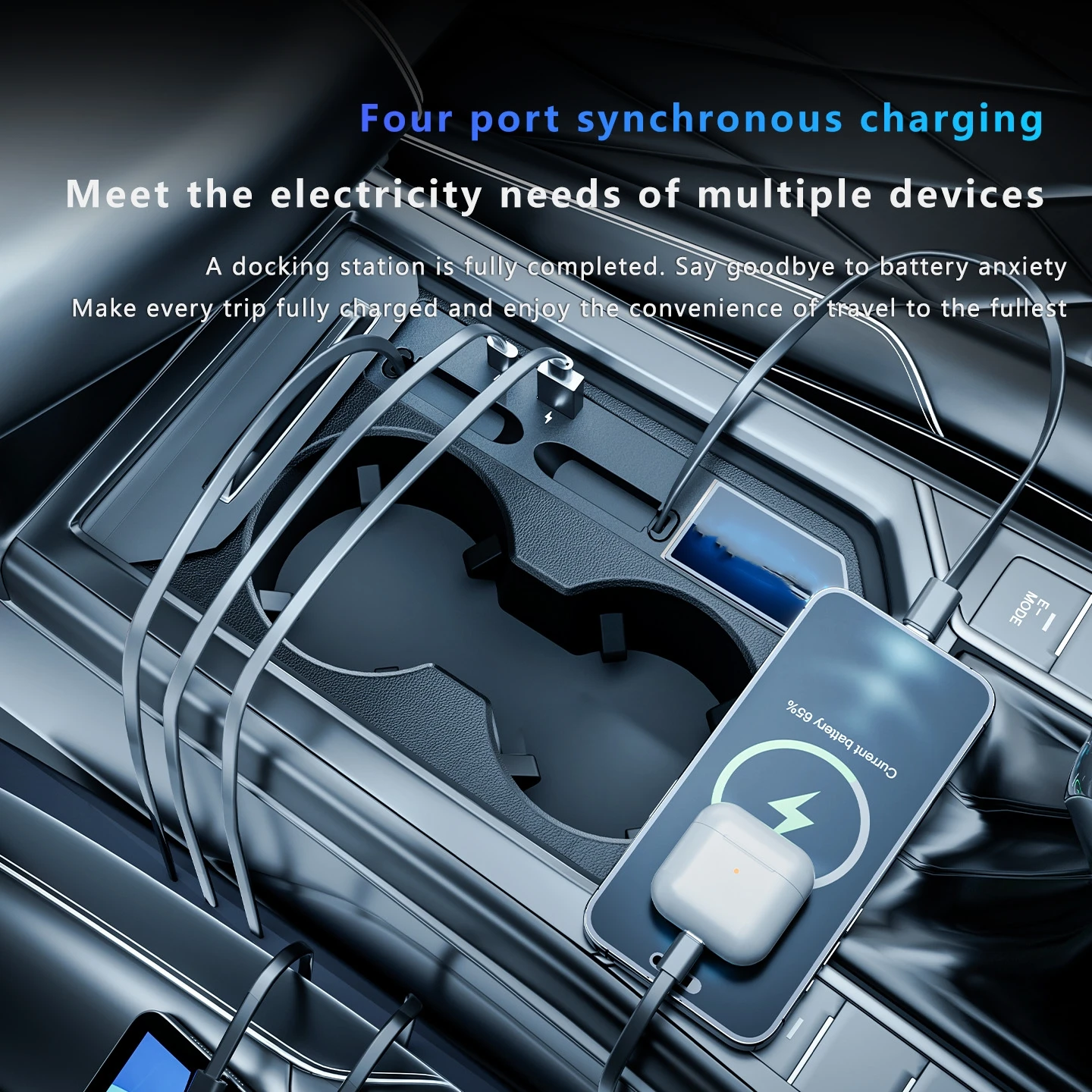 2019-2025 para VW Passat cargador rápido de coche estación de acoplamiento 130W encendedor de cigarrillos divisor convertidor USB