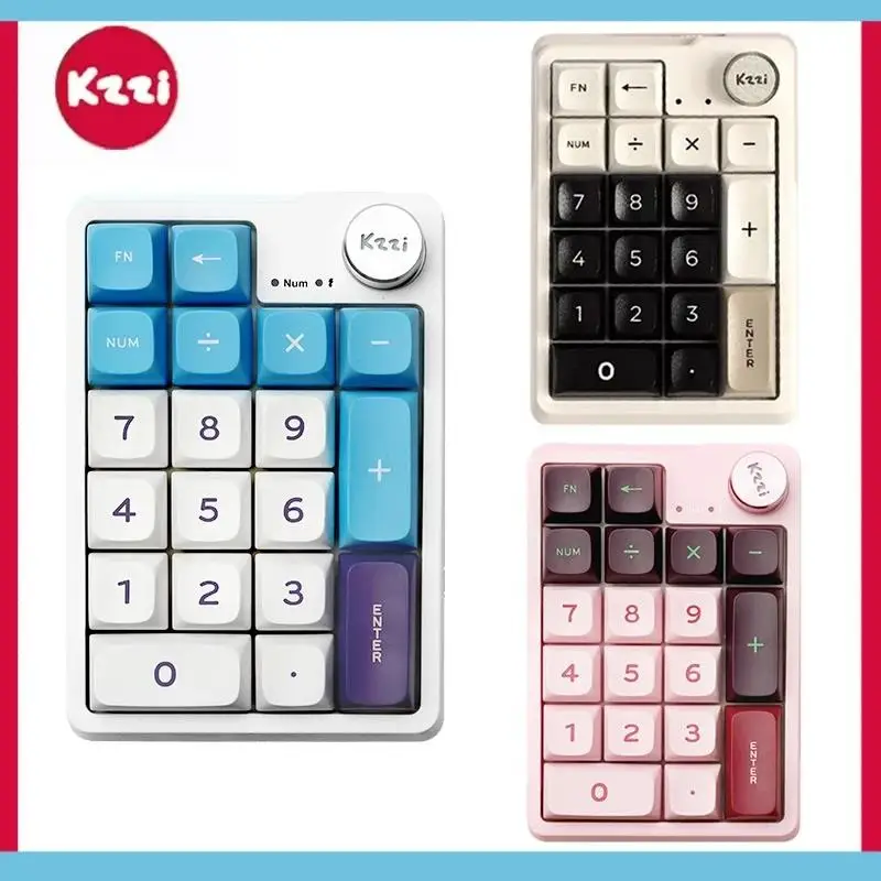 

Kzzi K20 Mini Keyboard Keypad Tri Mode RGB Hot Swap Wireless Gasket Mechanical Keyboard Pc Gamer Accessories Office Gaming Gifts