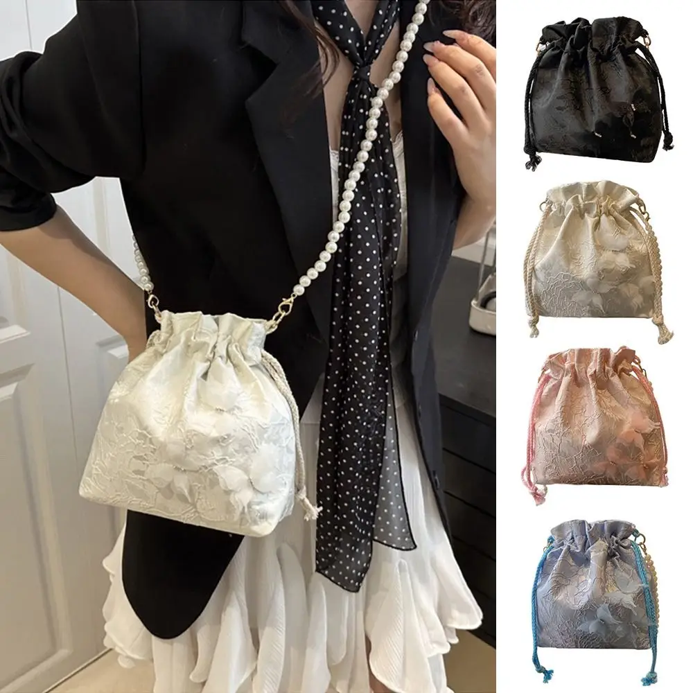 

Простая ручная сумка-ведро с бабочкой, разноцветная маленькая косметичка на шнурке, полиэстеровая дорожная сумка для женщин и девочек