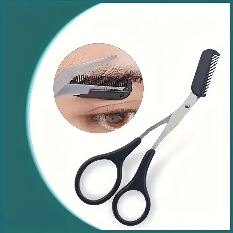 3pcs Eyebrow Trimming Tools, Stainless Steel Eyebrow Tweezer Eyebrow Scissors With Comb Eyebrow Razor