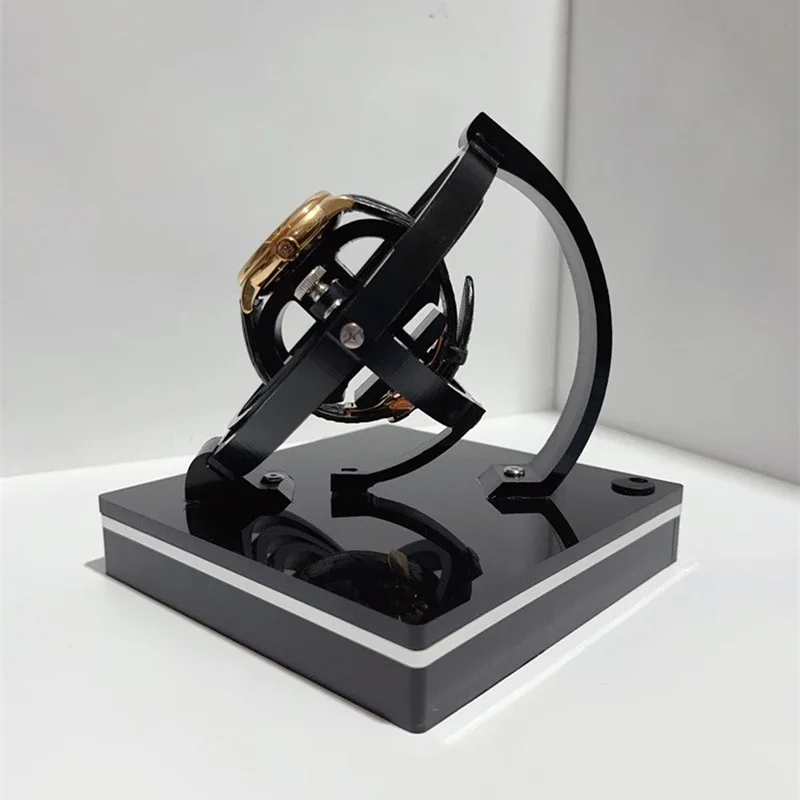 مجسمة ماكينة لف ساعات أوتوماتيكية عرض فاخرة ملفاف ساعة ميكانيكية الدوران الدوار 360 الرجال الغزل اللفاف الدورية محرك #3