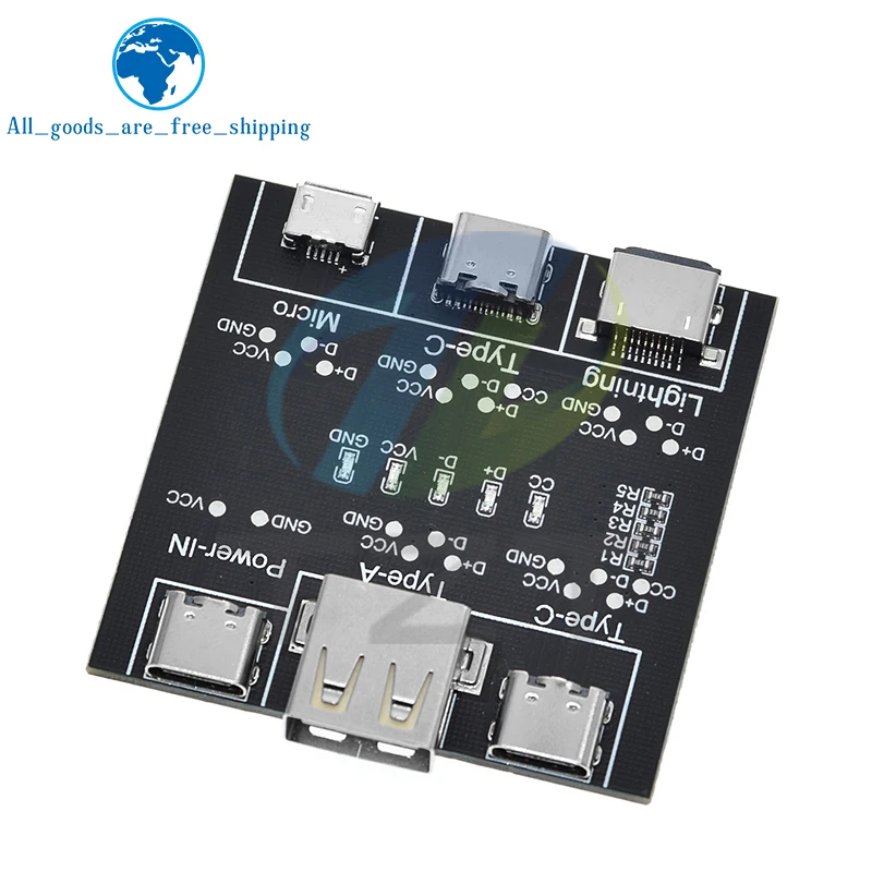 DT3 Data Cable Detection Board Type-C Micro USB C Cable Tester Short Circuit On Off Switching Diagnose Tool for iOS Android