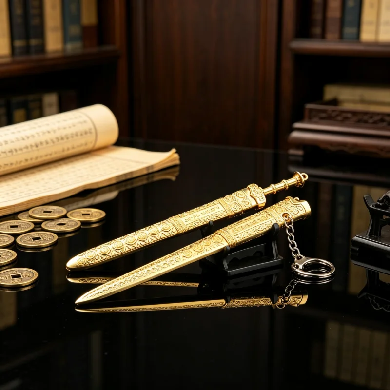 Cosplay Prop Dagger - Replika złotego chińskiego miecza z czasów