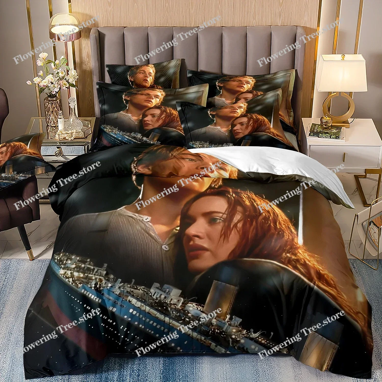 3D Printed Titanic Bedding Sets,Jack and Rose duvet cover bed comforter set bedding birthday gift Leonardo DiCaprio Quilt cover