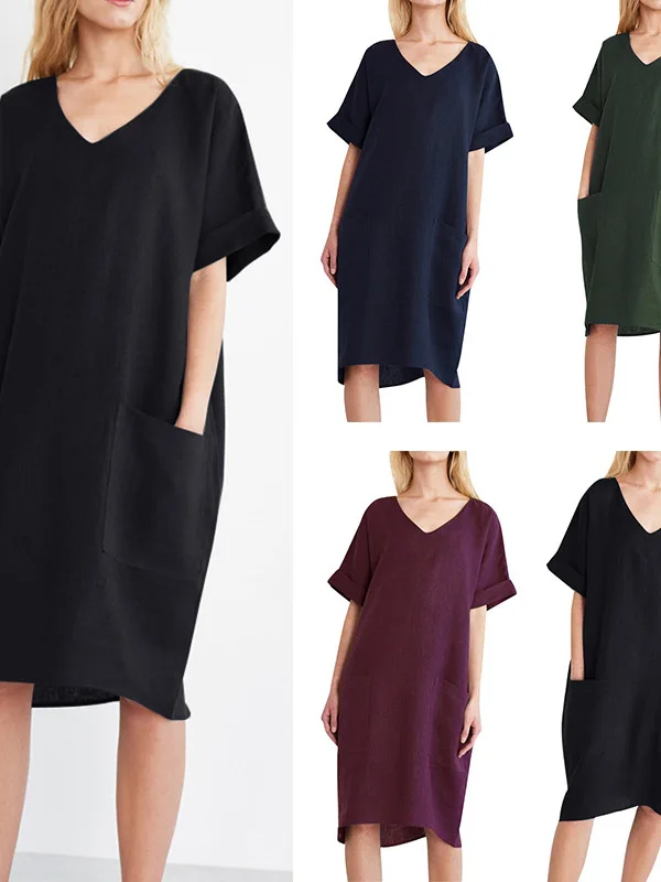 Loose Midi Dr V-Ne …