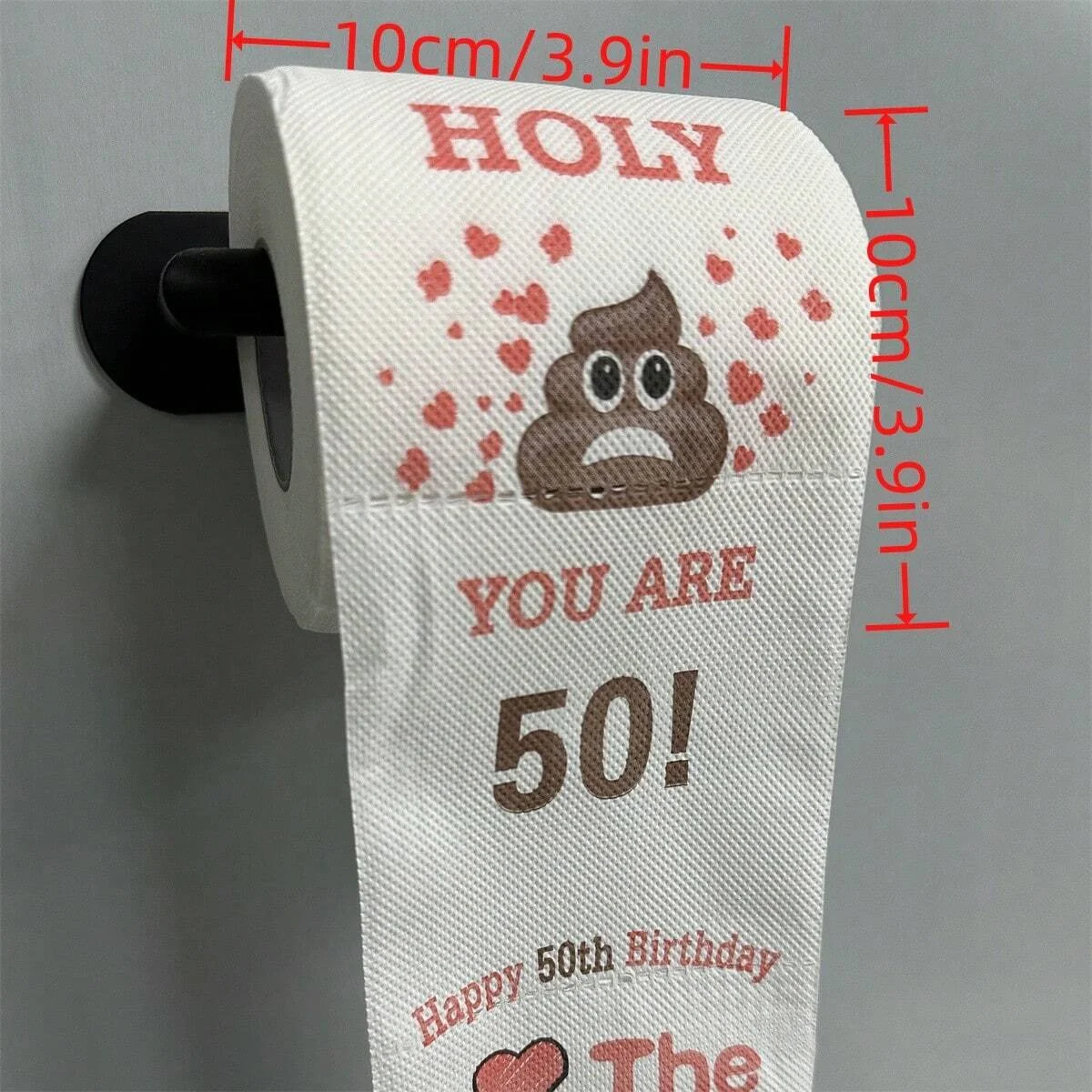 1pc, Funny Birthday Party Tissue Paper, Cartoon Poop Pattern Printed Tissue Tissue Toilet Paper, Happy Birthday, Party Decoratio