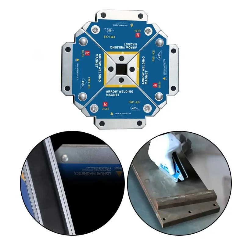 4PC Magnetic Welding Holders Angle Solder Arrow Magnet Weld Fixer Positioner Ferrite Holding Auxiliary Locator Tools