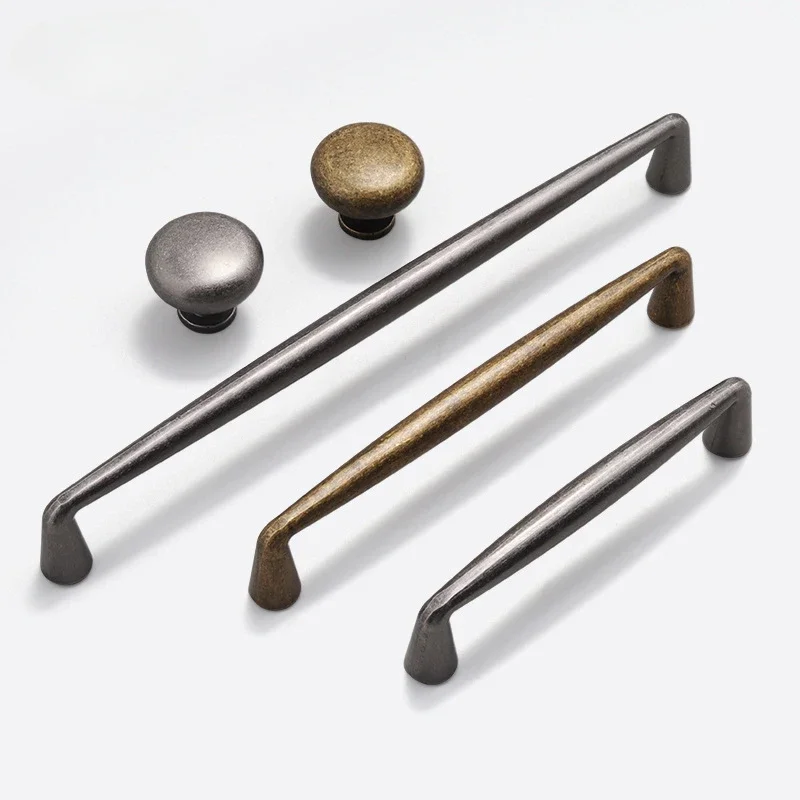

Nordic Vintage Handles for Furniture Bronze Cabinet Knobs and Handles Zinc Alloy Drawer Wardrobes Dresser Cabinet Pulls