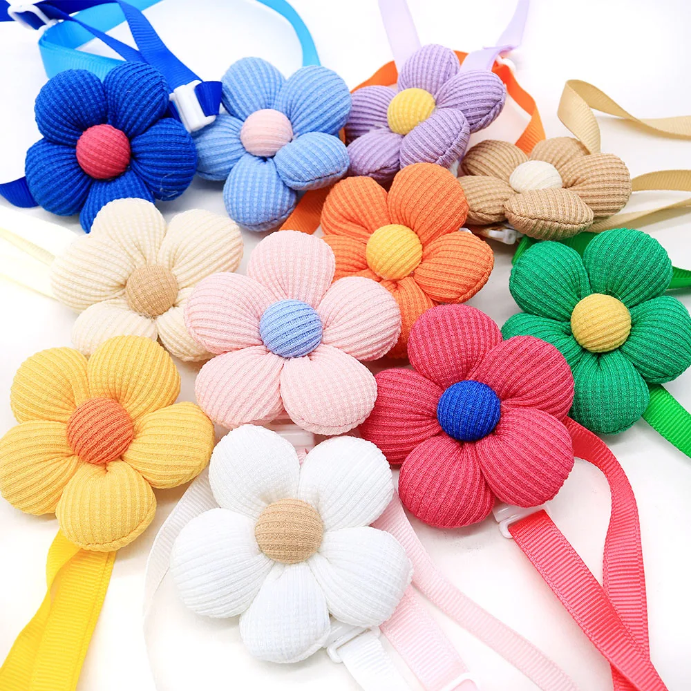 

30PCS Flower Bowties For Dog Summer Small Dog Cat Bowtie Collar For Dogs Pets Grooming Decoration Pet Accessories For Small Dogs