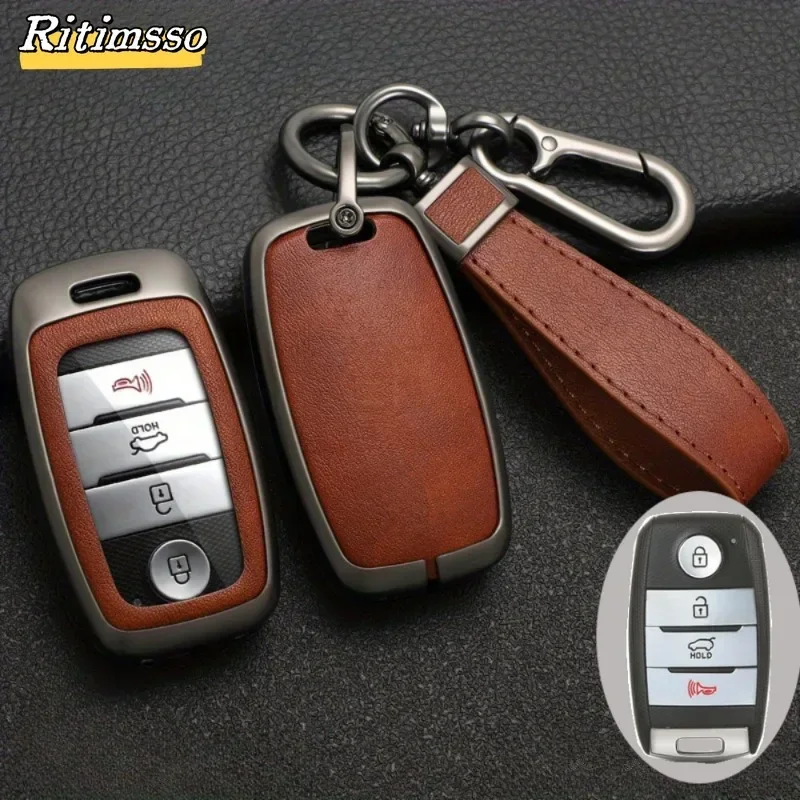 3 4 Buttons Alloy Car Remote Key Case Cover Shell For KIA RIO 5 Sportage Ceed Cerato K3 K4 K5 Sorento Optima Picanto Soul Forte