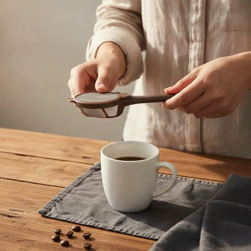 Lightweight Coffee Filter Spoon Food Grade Plastic Versatile Durable Coffee Filter Device for Outdoor Camping Coffee Lovers