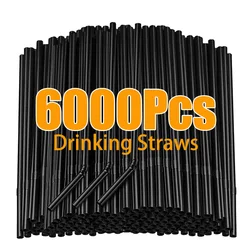50-6000PCS Drinking Straws Black & Colorful rietjes Flexible Cocktail Drinking Straws Wedding Party Supplies Kitchen Wholesale