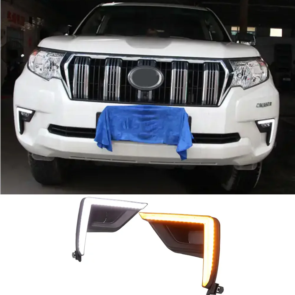 

Auto Accessories Front Fog Lamp Led Drl For Totoya Land Cruiser Prado 2700/4000 FJ150 LC150 Drl 2017 2018 2019