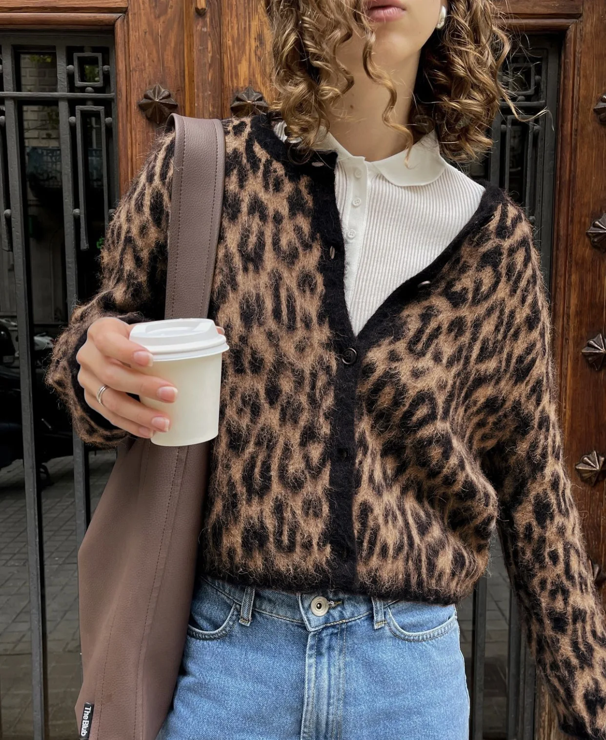 Casual Leopard Print Knit Cardigan Women Round Neck Single Breasted Sweater Female 2024 Autumn Fashion Street Knitweras Vintage