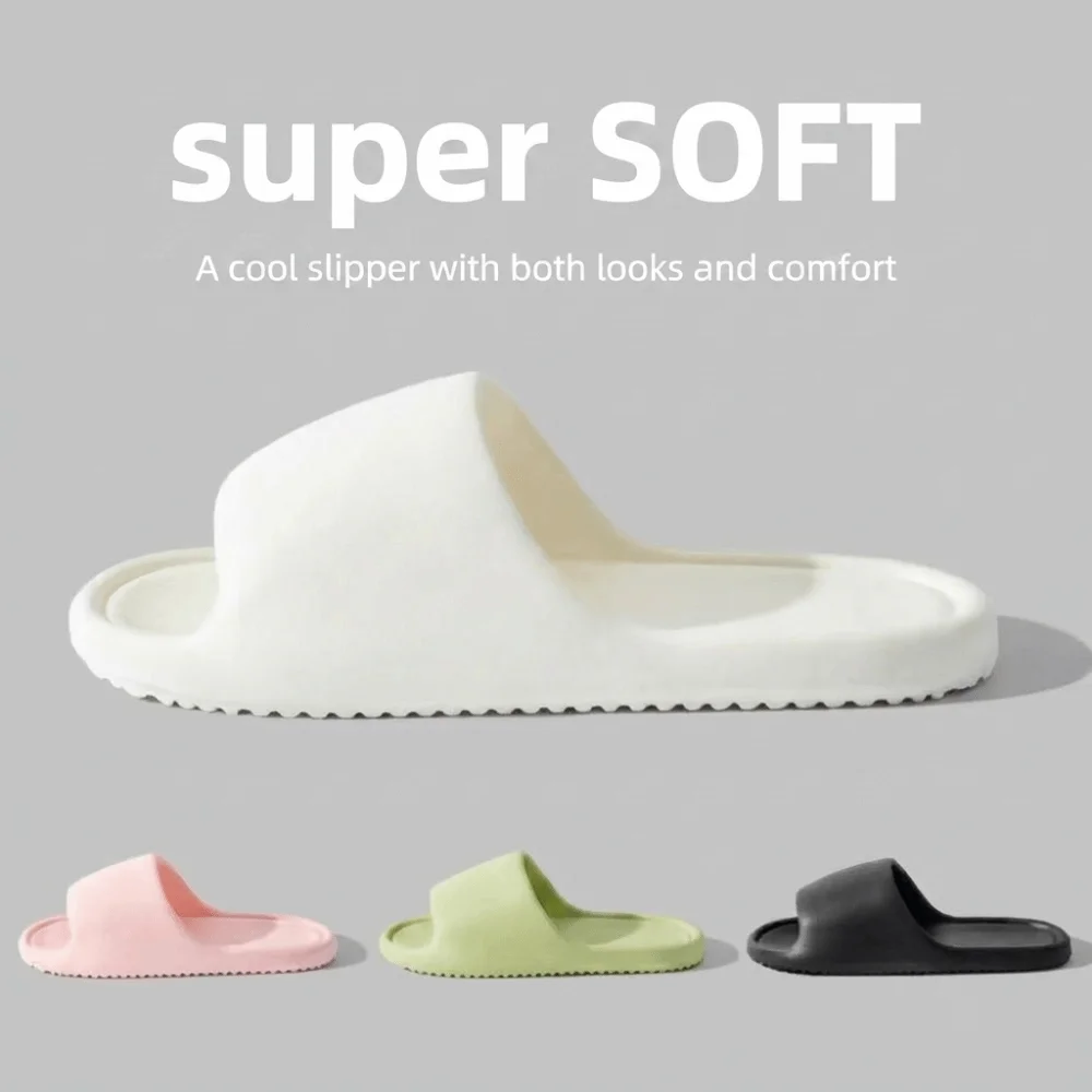 Fashion EVA Cloud Slippers Soft Sole Thick Platform Sole Slippers Non-slip Breathable Women Beaches Sandals Summer
