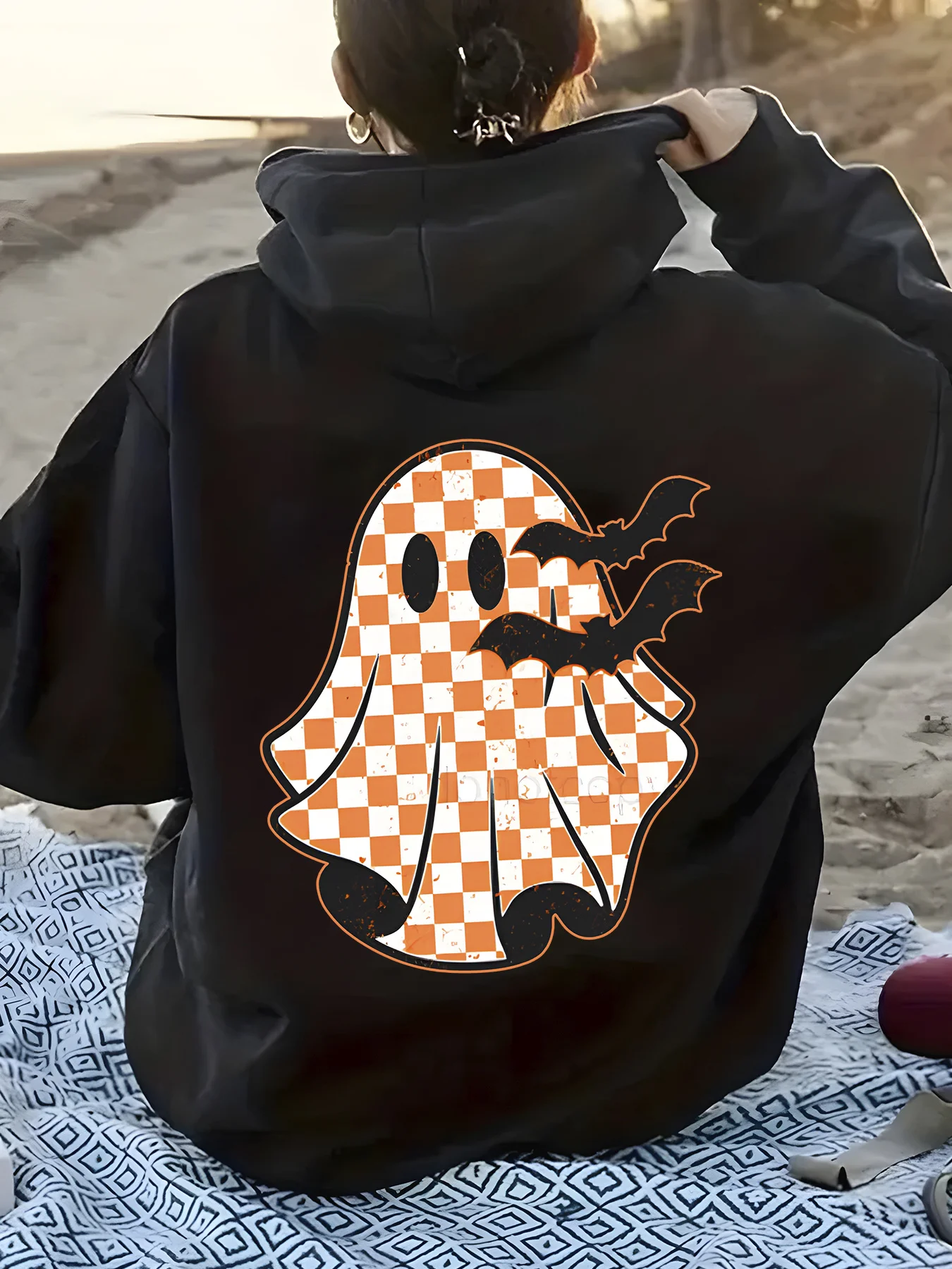 

Halloween Graphic Printing Autumn and Winter Pure Cotton Men's and Women's Hoodies Outdoor Street Sports Training Brand Trend