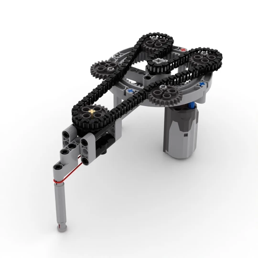 Small Engineer Domestic Building Blocks Small Particle Technology Mechanical Gear Model Assembly Telescopic Chain Mechanism Set