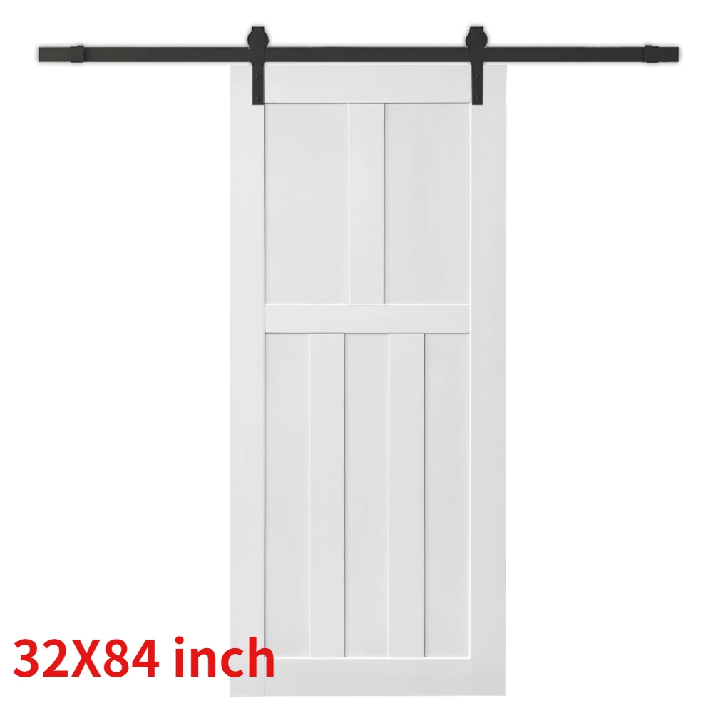 Exquisite 32X84 inches 6.6 feet barn door hanging rail sliding door track slide rail hardware rail accessories complete set