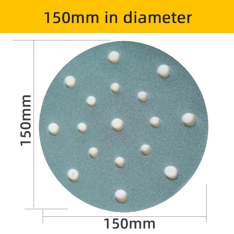 6 Inch 17 Hole Sandpaper  Suitable For FESTOOL Car Polishing Round Self-adhesive Back Velvet 150mm